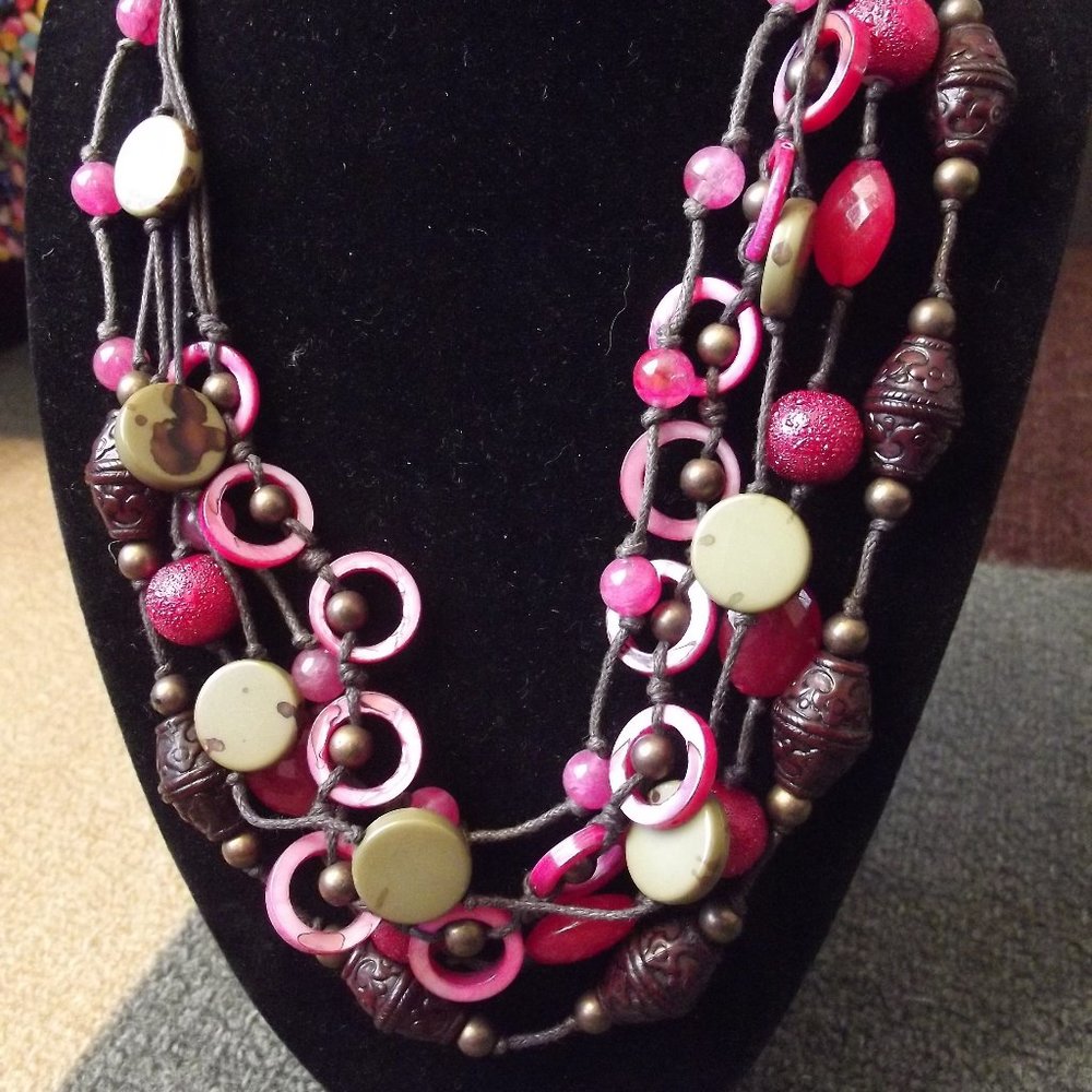Vintage Boho Tribal Beaded Necklace